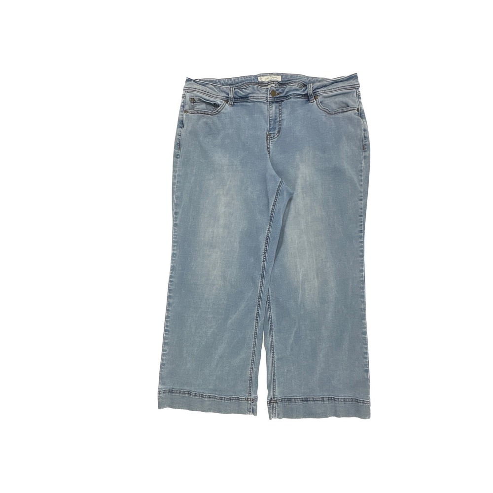 Cato Est. 1946 Denim Hi-Rise Wide Leg Jeans Medium Wash Blue Womens 20WP